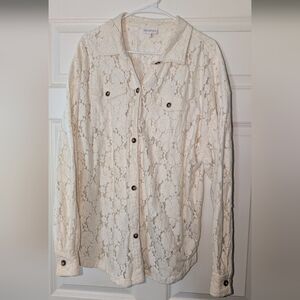 Shyanne Fringe Lace Button-Up Shirt